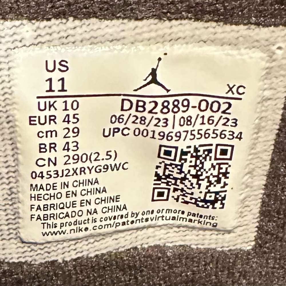 AIR JORDAN 1 HIGH GORE TEX - CEMENT GREY DARK CHARCOAL - SIZE 11 (DB2889 002) - Picture 7 of 7
